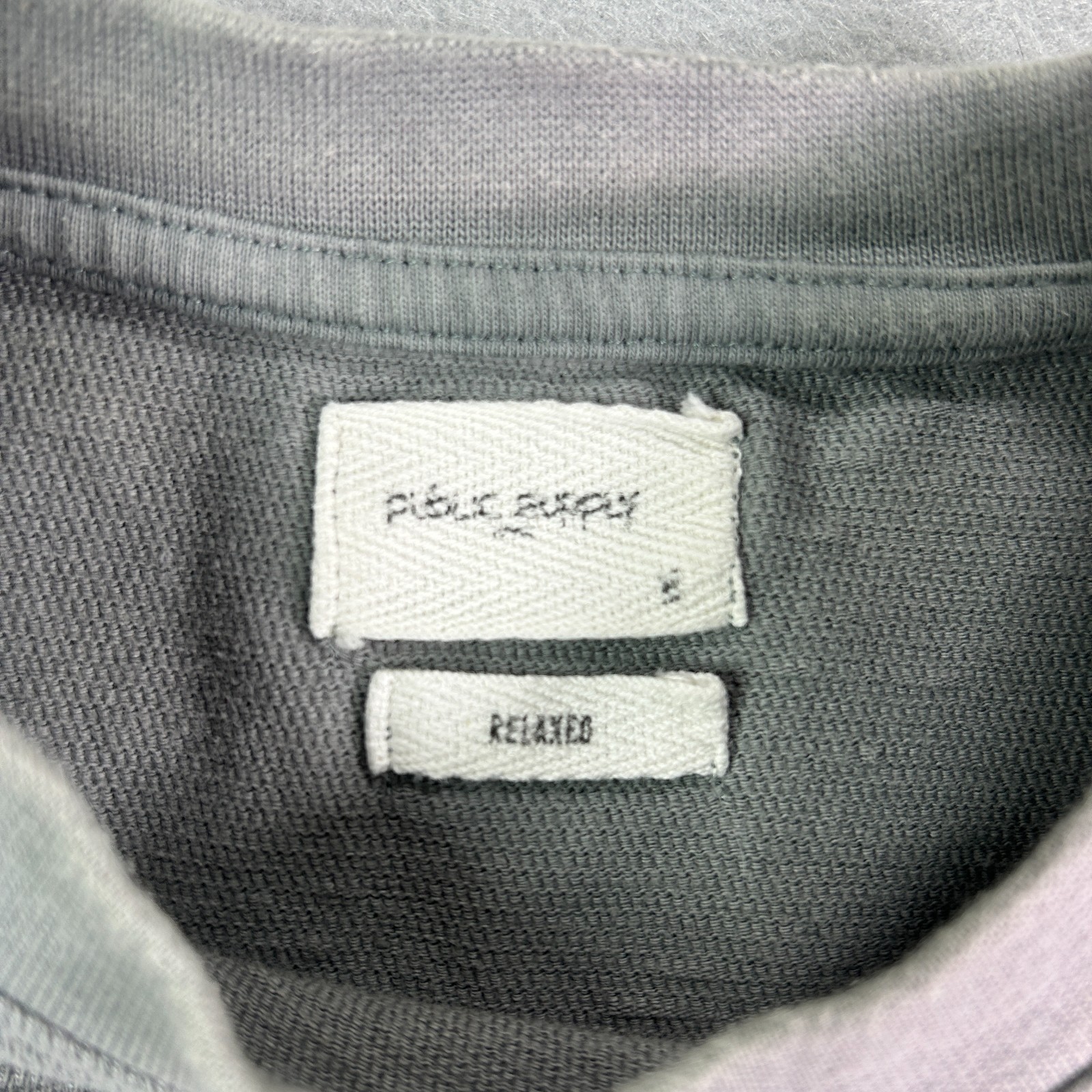 Public Supply Men’s Shirt Small Grey T-shirt Short Sleeve Heavyweight Relaxed